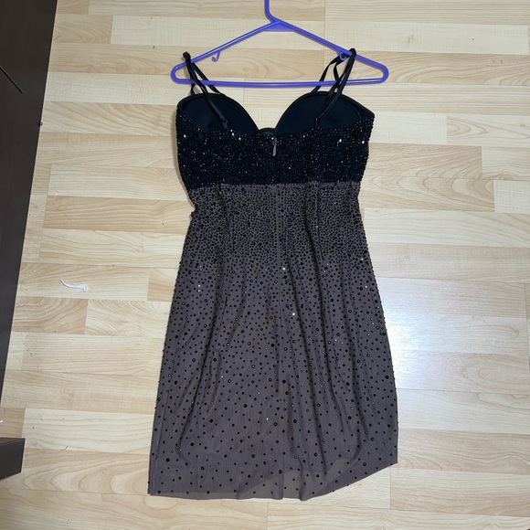 Black Rhinestone Formal Dress - Picture 2 of 2